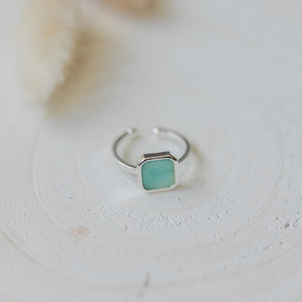 Milan Ring - Silver/Amazonite