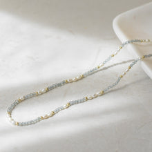 Load image into Gallery viewer, Mira Necklace- Gold/Labradorite/Pearl
