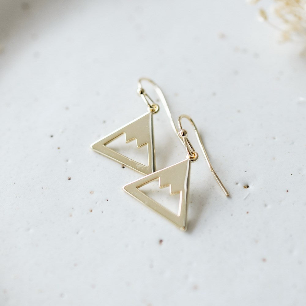 Mountain Earrings - Gold
