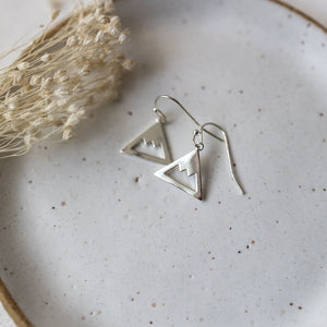 Mountain Earrings - Silver