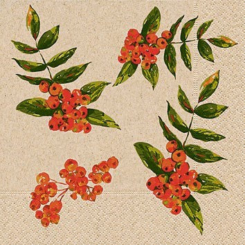 Rowan Berry Cocktail Napkin