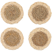 Load image into Gallery viewer, White Border Seagrass Coasters - Set of 4
