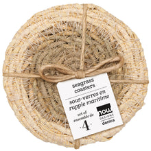 Load image into Gallery viewer, White Border Seagrass Coasters - Set of 4
