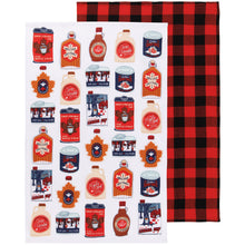 Load image into Gallery viewer, Canadiana Maple Syrup Dishtowels - Set of 2
