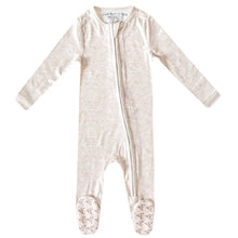 Load image into Gallery viewer, Footie Zip-Up Jammies - Oat
