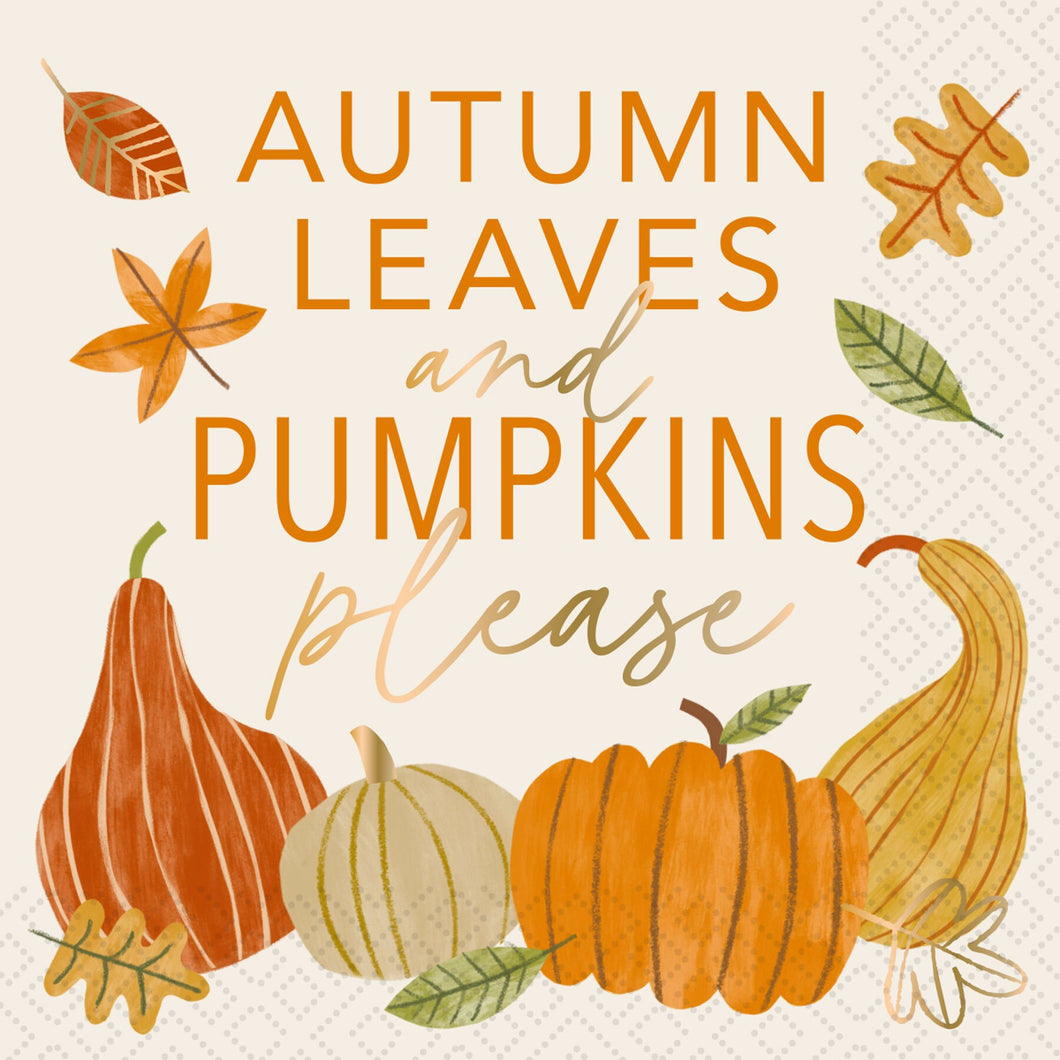 Autumn Cocktail Napkins