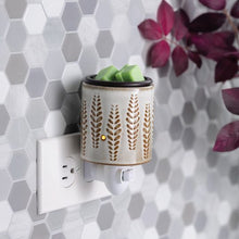 Load image into Gallery viewer, Wheat &amp; Ivory Flip Dish Pluggable Fragrance Warmer
