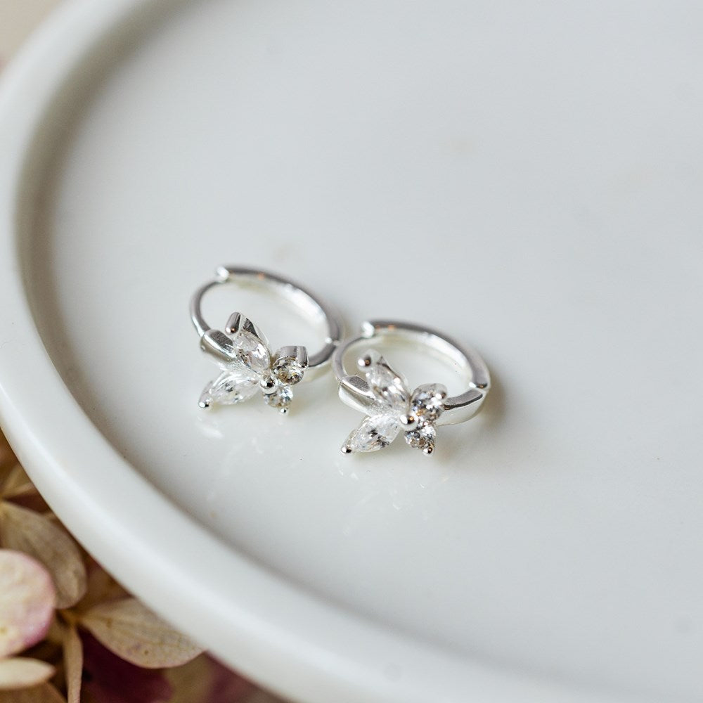 Papillon Hoops - Silver