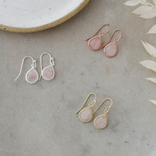 Load image into Gallery viewer, Paris Earrings - Silver/Rose Quartz
