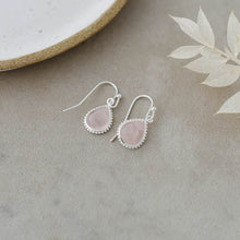 Load image into Gallery viewer, Paris Earrings - Silver/Rose Quartz
