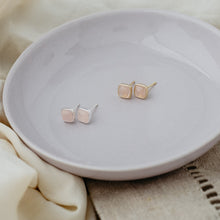 Load image into Gallery viewer, Quinn Studs- Silver/Rose Quartz
