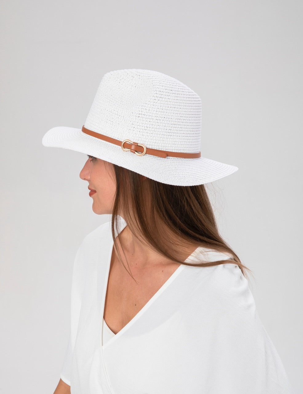 Gabbie Fedora - White