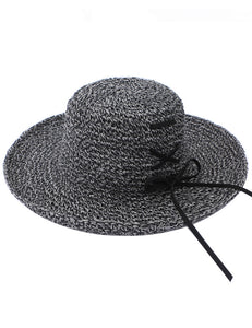 Lynne Straw Hat - Black