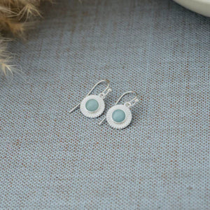 Lila Earrings - Silver/Amazonite