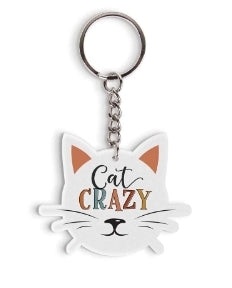 Crazy Cat Keychain