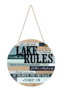 Round Lake Rules Sign