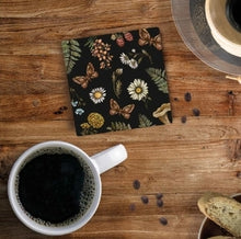 Load image into Gallery viewer, Black Floral Coaster
