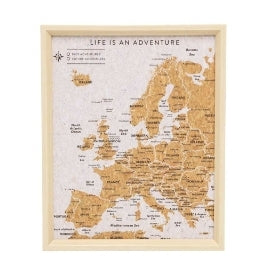 Small Europe Travel Pin Map