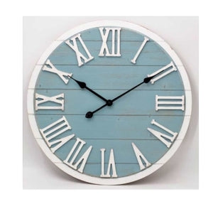 White Frame Coastal Clock