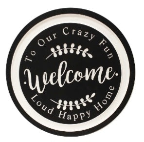 Round Welcome Sign