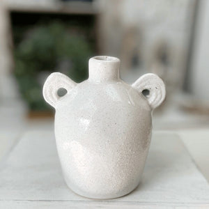 Two Handle White Vase