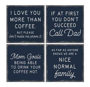 Family Humour Coaster - Assorted