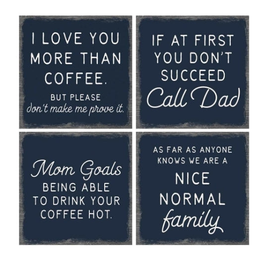 Family Humour Coaster - Assorted