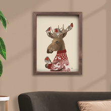 Load image into Gallery viewer, Moose With Birds Framed Art
