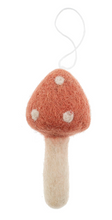 Load image into Gallery viewer, Red Felted Mushroom Ornament
