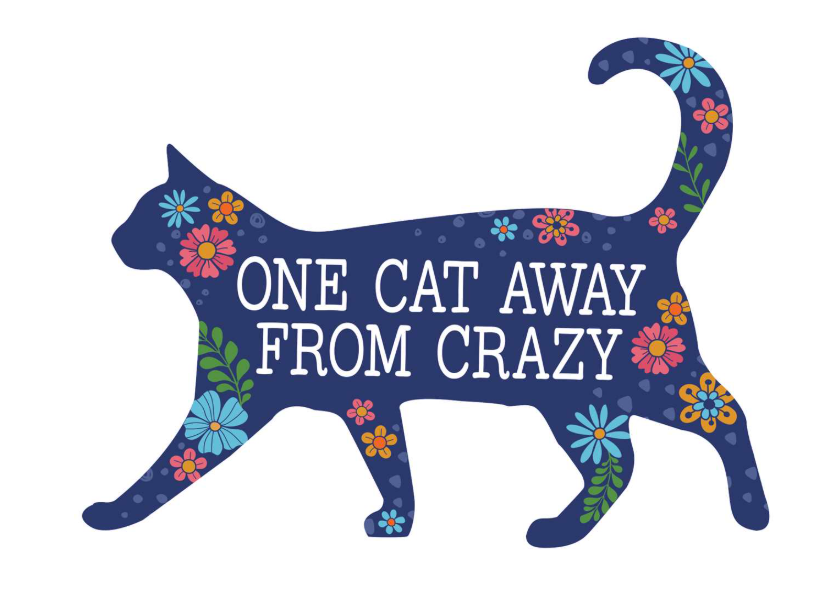 One Cat Away From Crazy Magnet