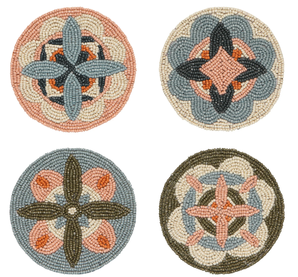 Disco Formation Beaded Coasters - Assorted