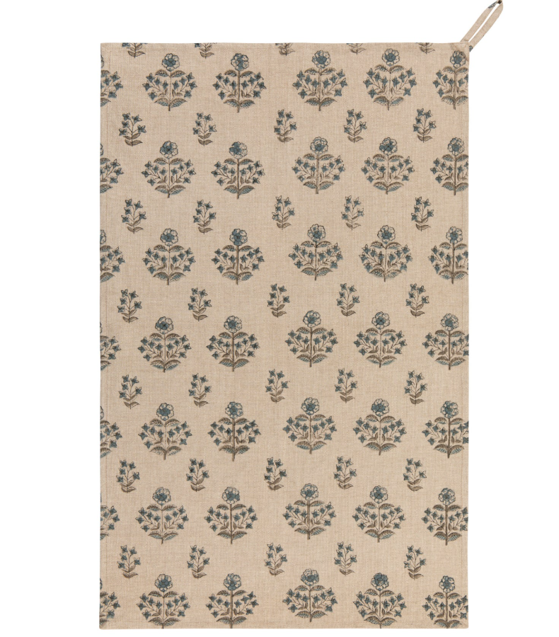 Salvia Block Print Dishtowel