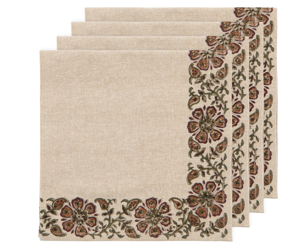 Elysian Block Print Napkins - Set of 4