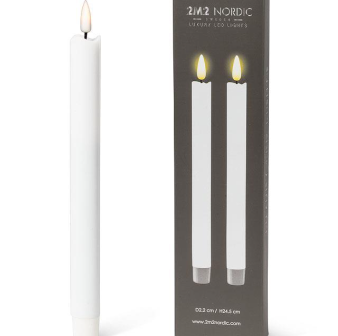 Luxlite Flameless LED Taper Candle - White