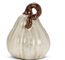 Load image into Gallery viewer, Small Porcelain Pumpkin - Ivory
