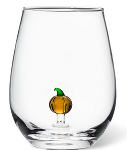 Pumpkin Stemless Wine Glass