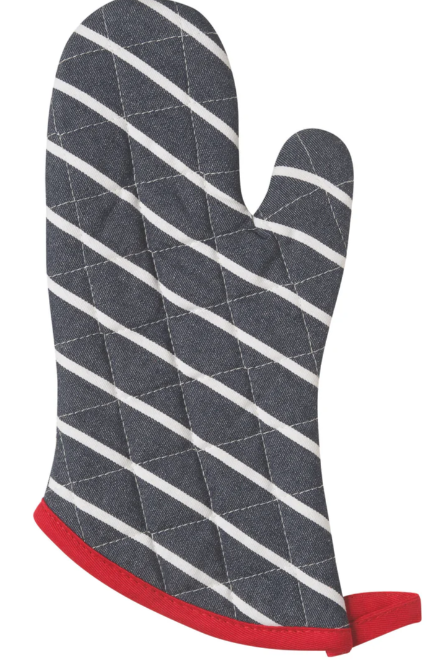 Superior Butcher Stripe Oven Mitt Pair