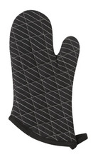 Load image into Gallery viewer, Superior Black Pinstripe Oven Mitt Pair
