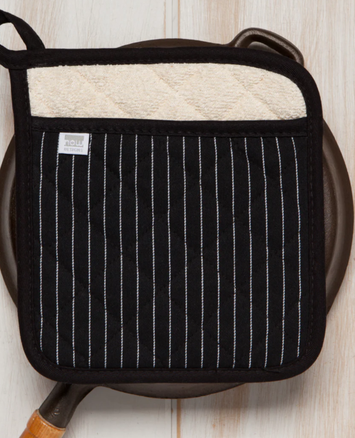 Superior Black Pinstripe Potholder