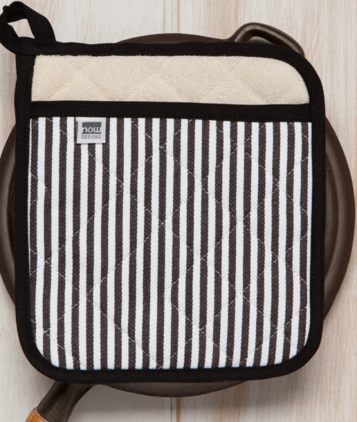Superior Black Narrow Stripe Potholder