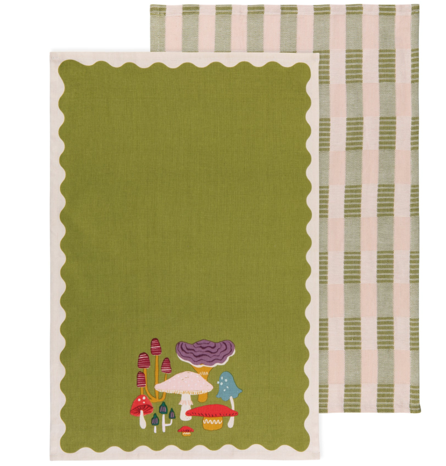 Mushroom Gems Dishtowels - Set of 2