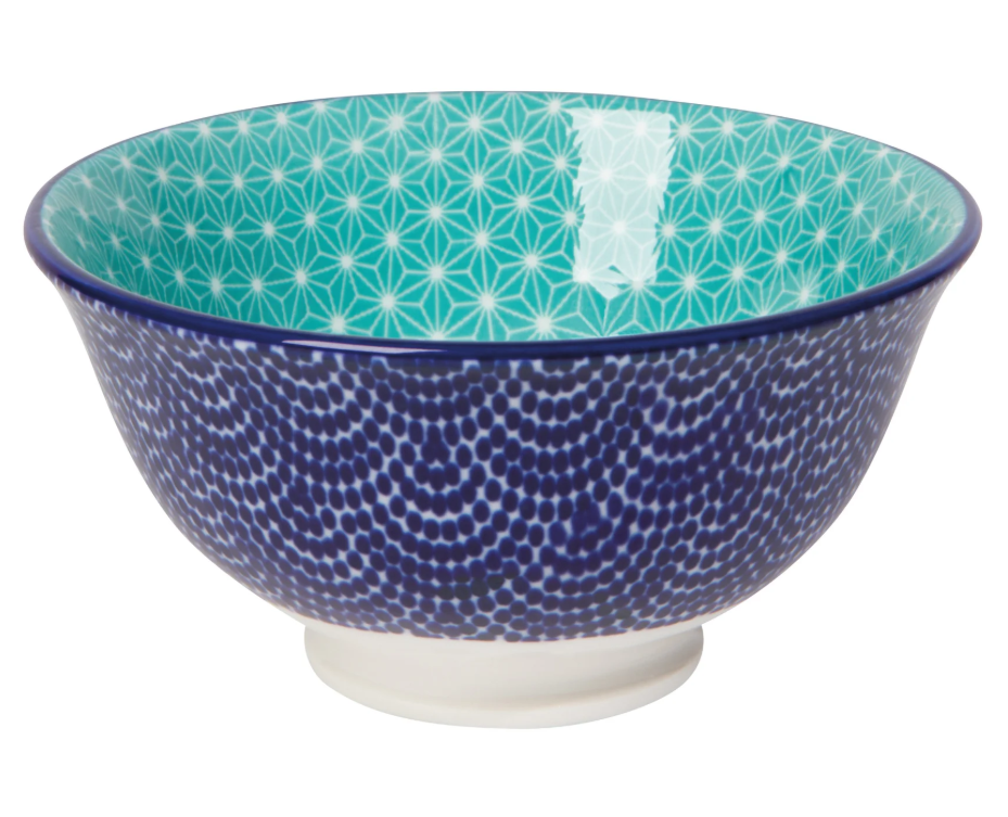 Blue Waves Stamped Bowl 3.5 Inch