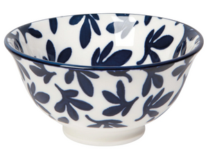 Blue Floral Stamped Bowl 3.5 Inch