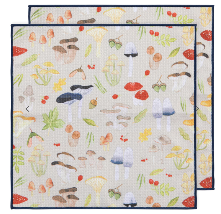 Field Mushroom Recycled Microfibre Dishcloth Set