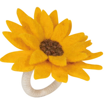Load image into Gallery viewer, Sunflower Splendor Felt Napkin Ring
