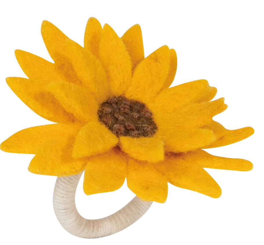 Sunflower Splendor Felt Napkin Ring