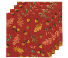 Load image into Gallery viewer, Oak and Acorn Napkin - Set of 4
