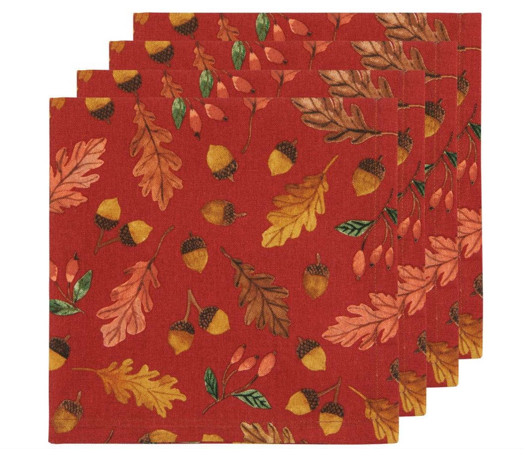 Oak and Acorn Napkin - Set of 4