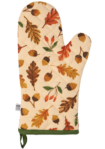 Oak and Acorn Spruce Mitt Pair