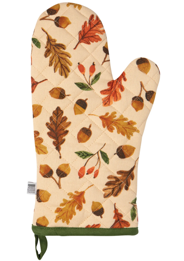 Oak and Acorn Spruce Mitt Pair